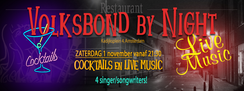 4 Singer Songwriters live in de Volksbond!